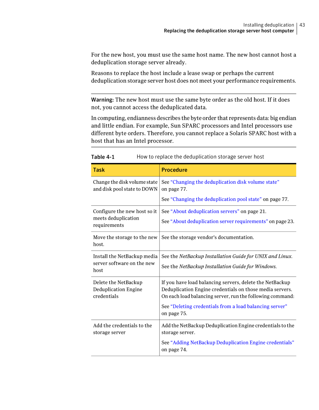 Symantec 7 manual See Deleting credentials from a load balancing server on 