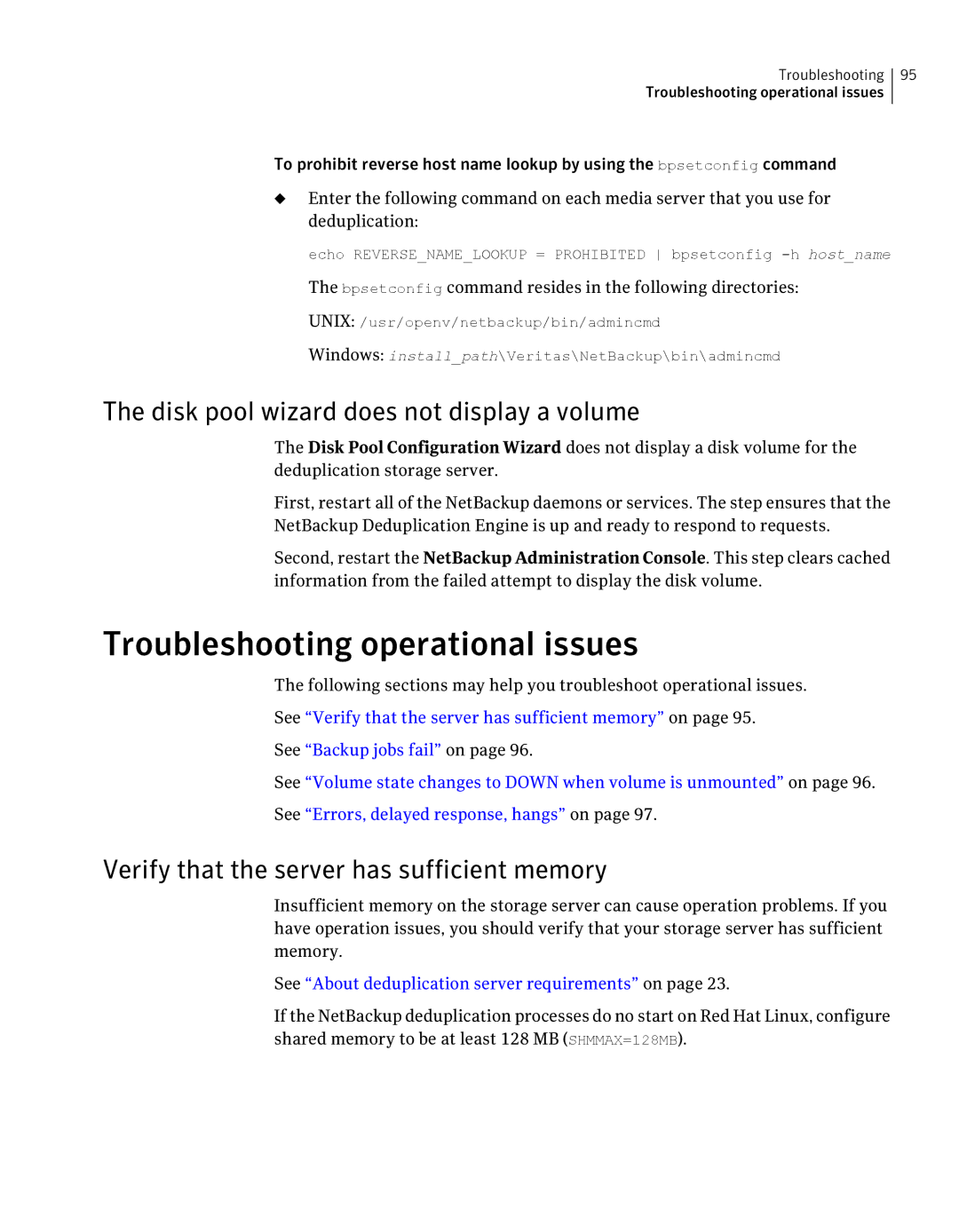 Symantec 7 manual Troubleshooting operational issues, Disk pool wizard does not display a volume 