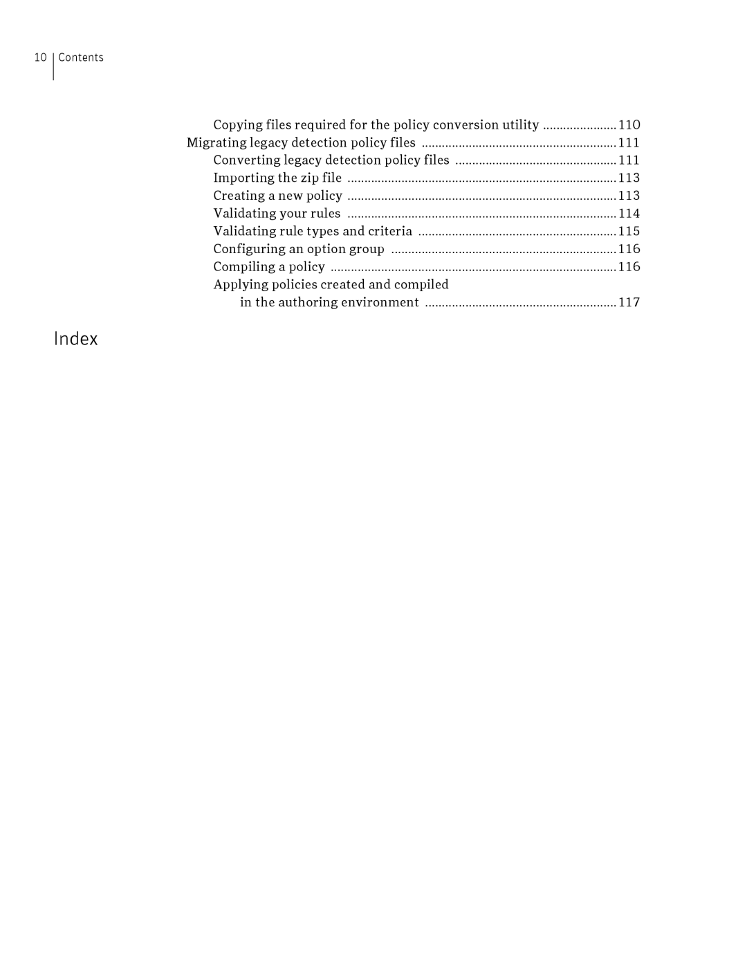 Symantec Critical System manual Index 