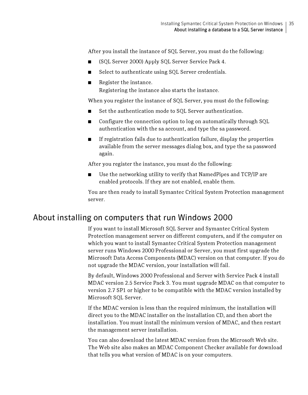 Symantec Critical System manual About installing on computers that run Windows 