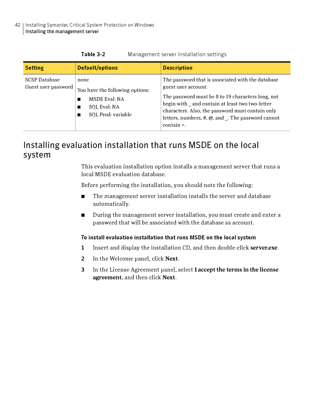 Symantec Critical System manual Guest user password 