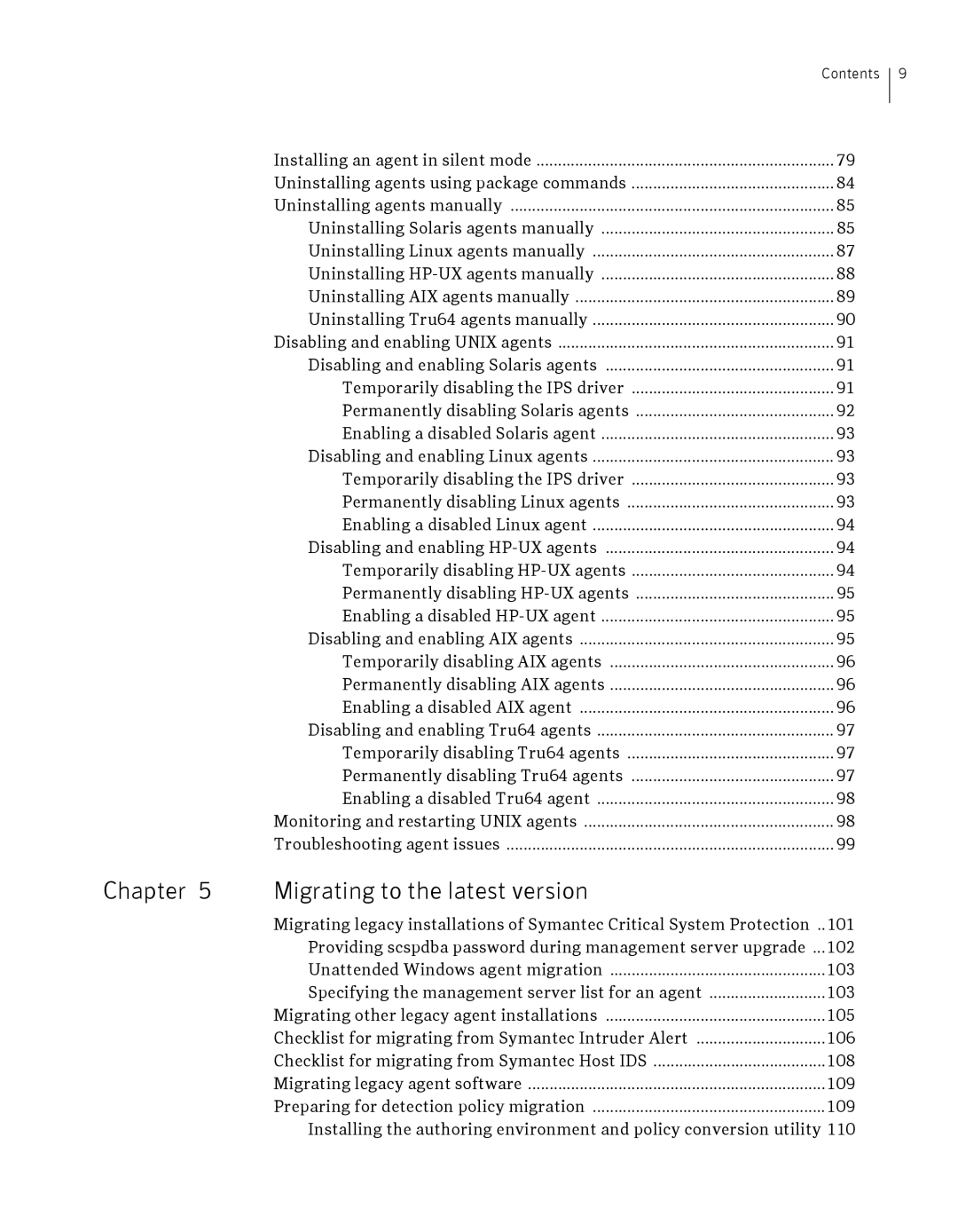 Symantec Critical System manual Chapter Migrating to the latest version 