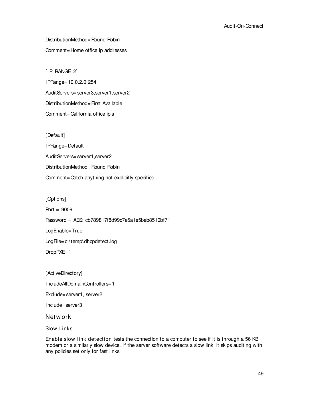 Symantec Security Expressions Server manual Network, Slow Links 