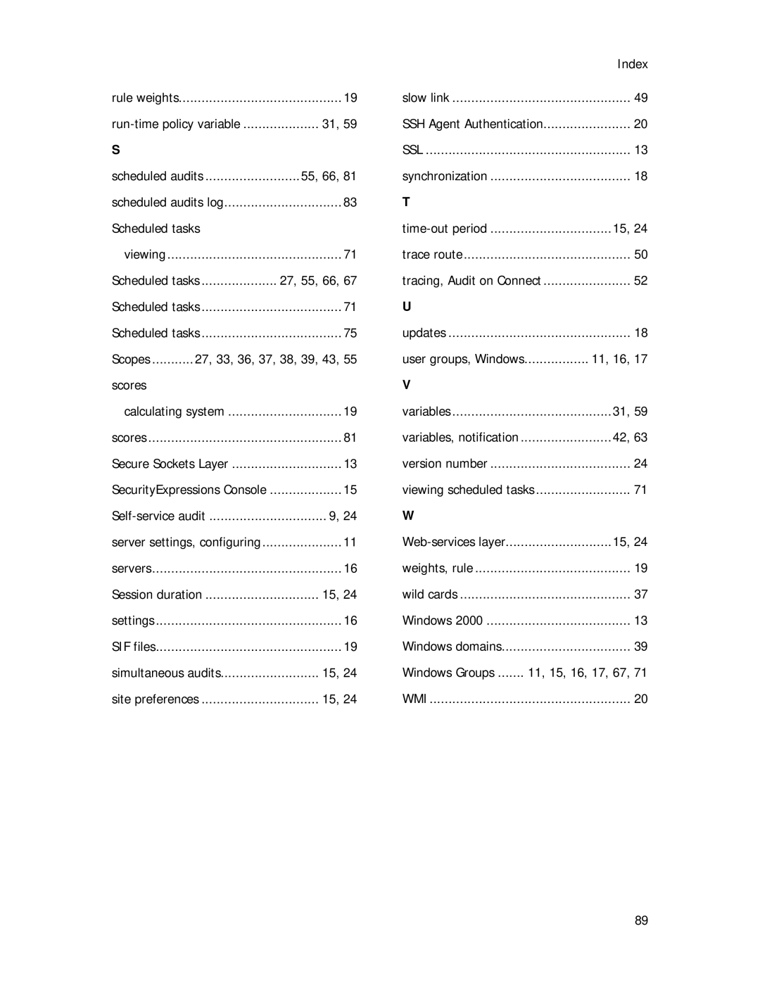 Symantec Security Expressions Server manual Rule weights 