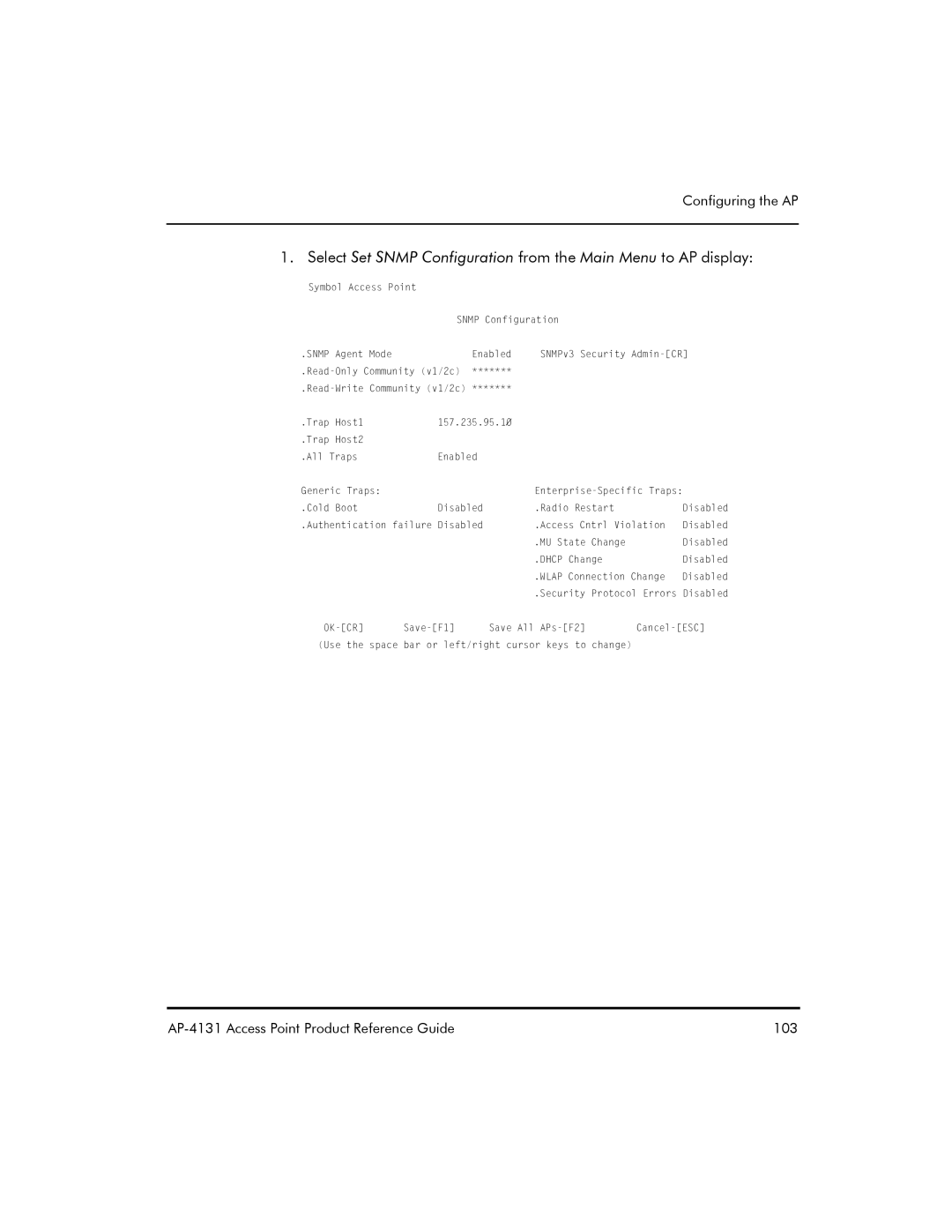 Symbol Technologies manual AP-4131 Access Point Product Reference Guide 103 