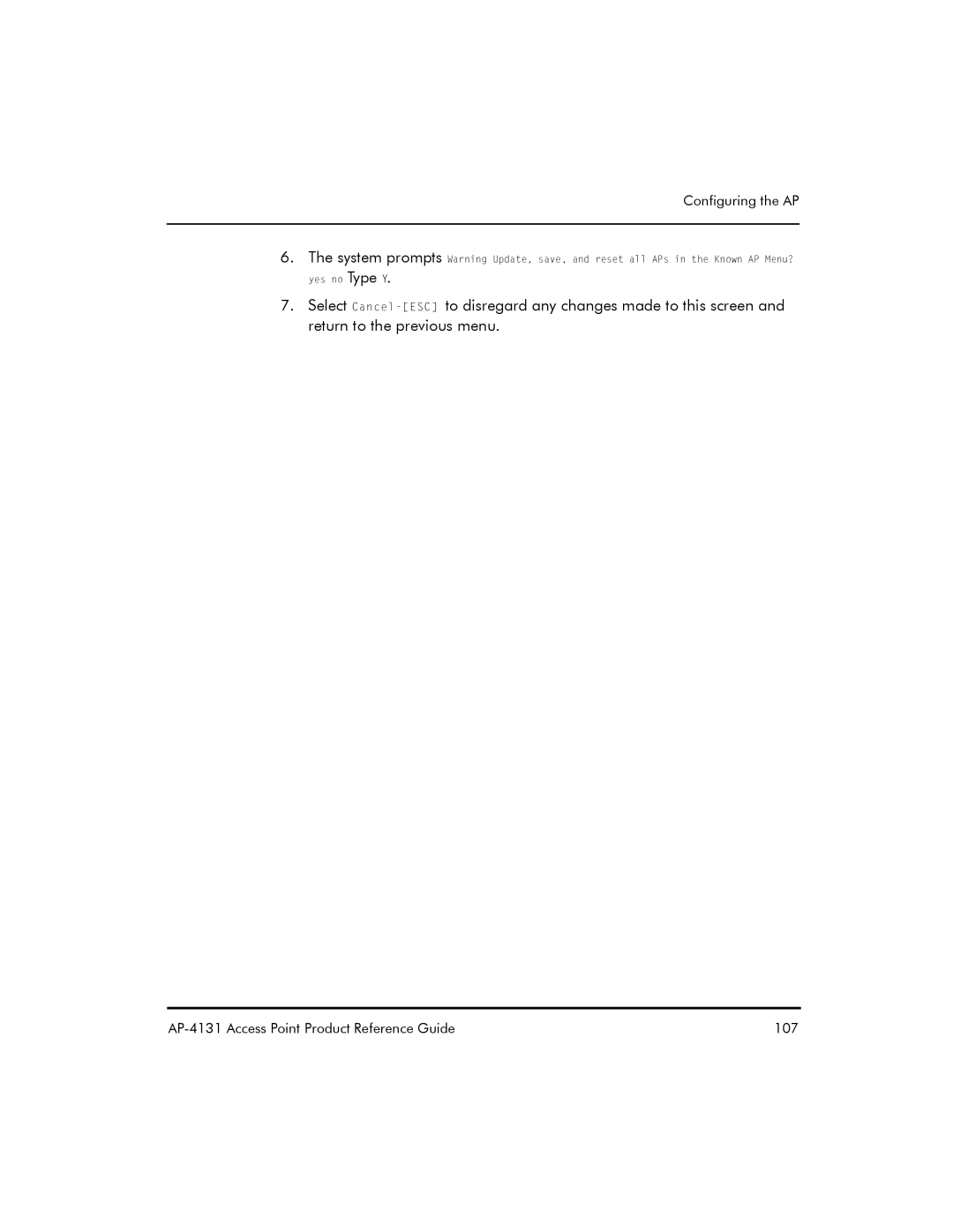 Symbol Technologies manual AP-4131 Access Point Product Reference Guide 107 