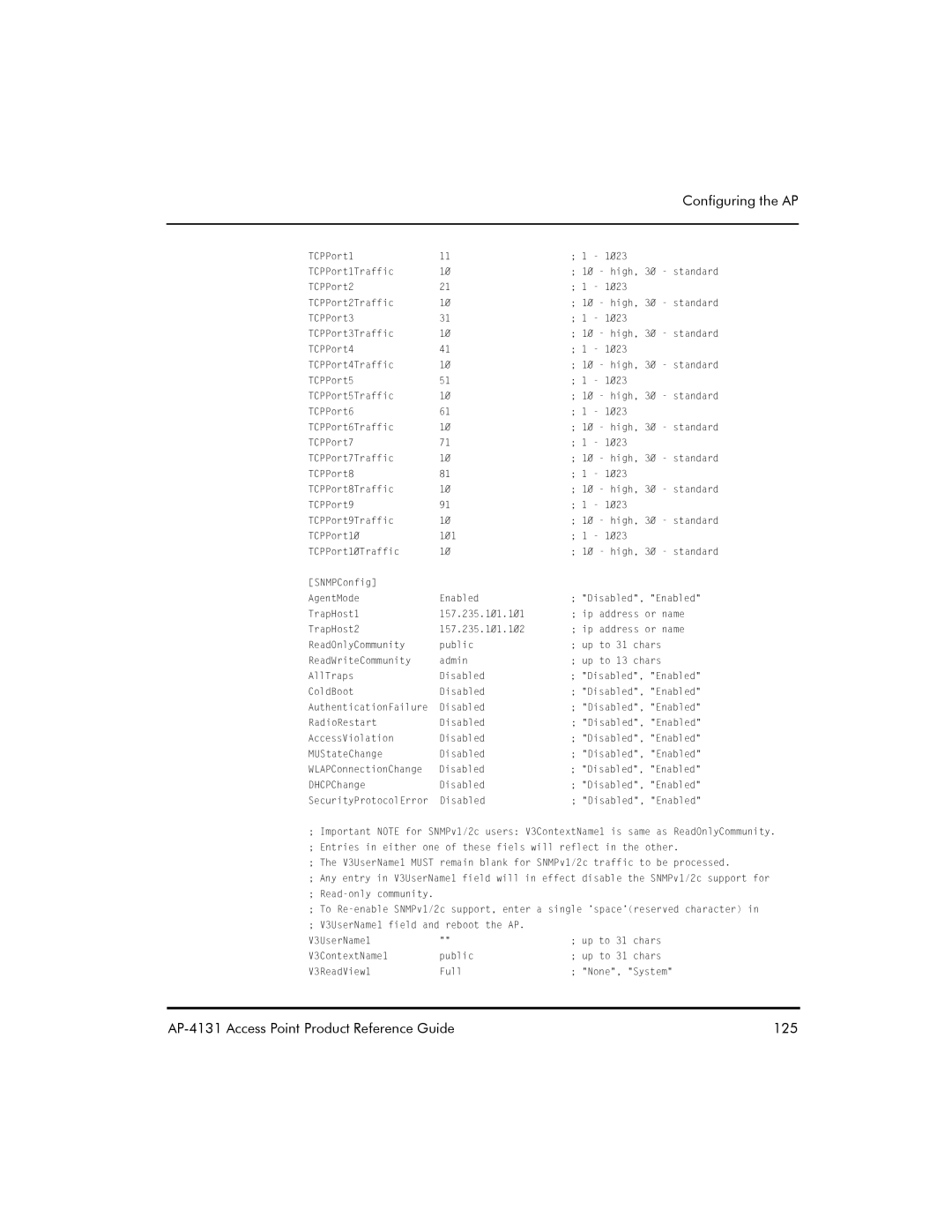 Symbol Technologies manual AP-4131 Access Point Product Reference Guide 125 