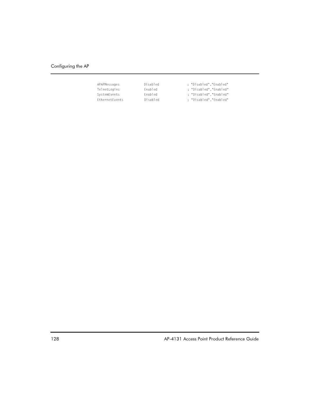 Symbol Technologies AP-4131 manual 128 