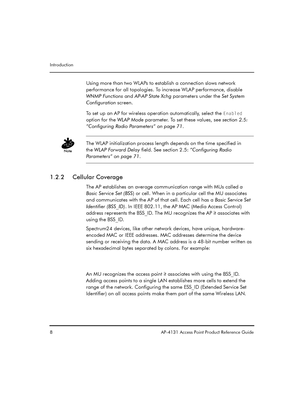 Symbol Technologies AP-4131 manual Cellular Coverage 