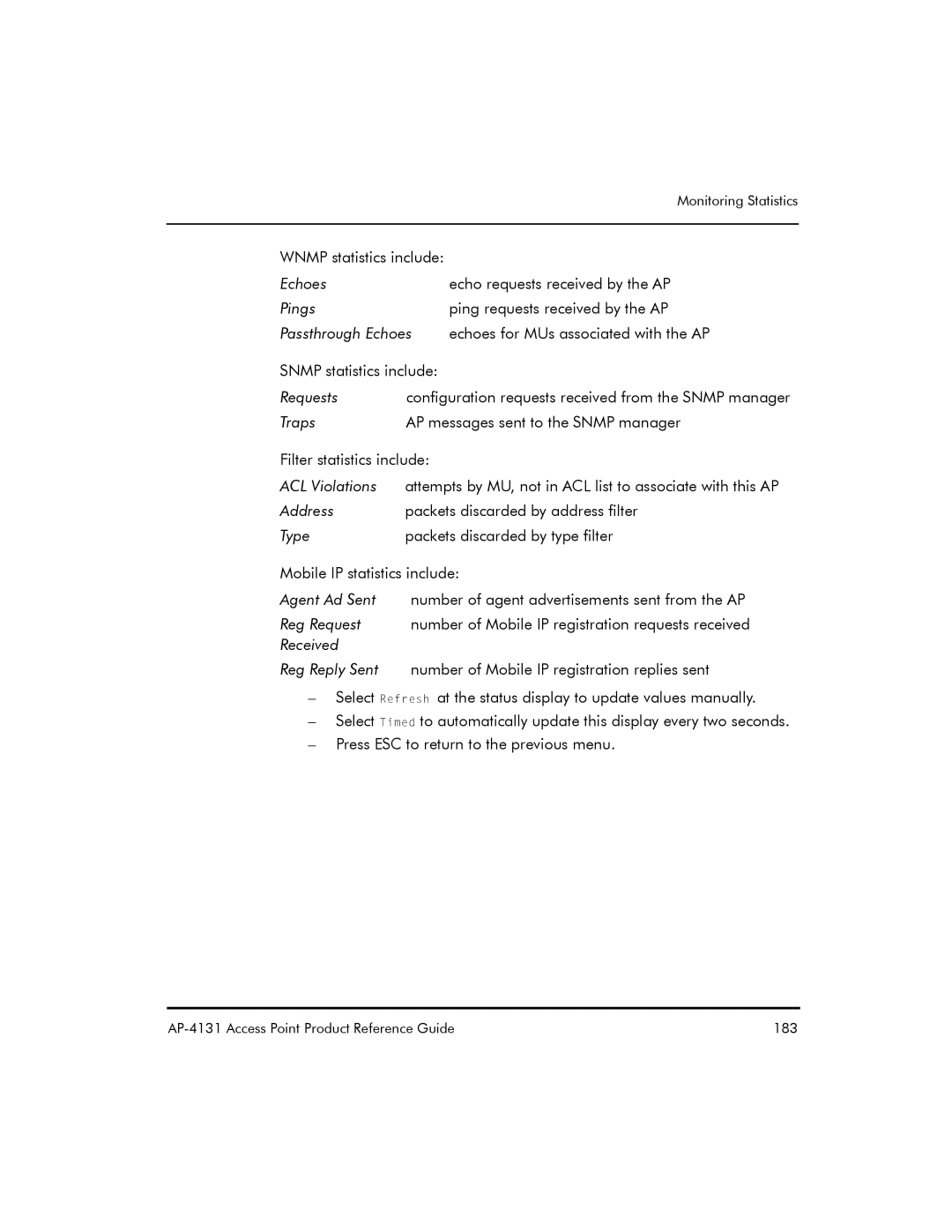 Symbol Technologies AP-4131 manual Received 