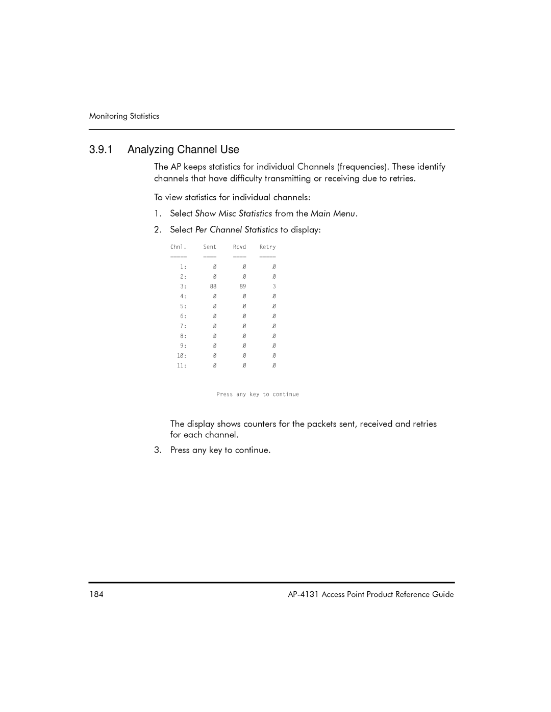 Symbol Technologies AP-4131 manual Analyzing Channel Use 