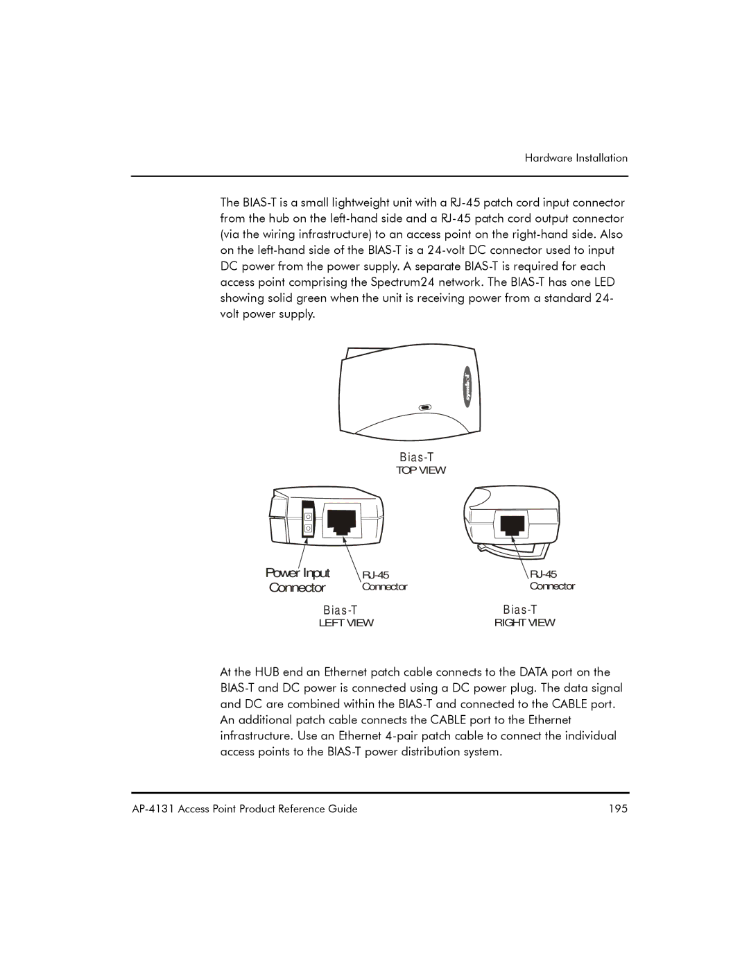 Symbol Technologies AP-4131 manual Bias -T 