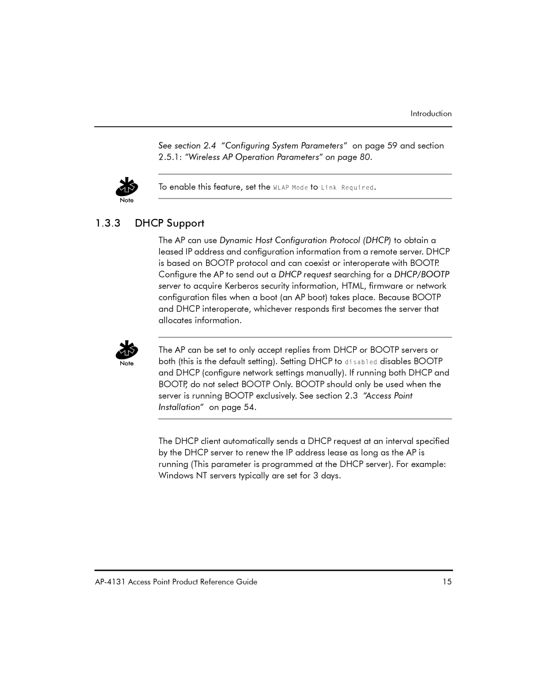 Symbol Technologies AP-4131 manual Dhcp Support 