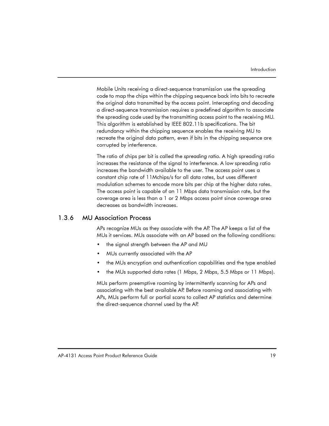 Symbol Technologies AP-4131 manual MU Association Process 