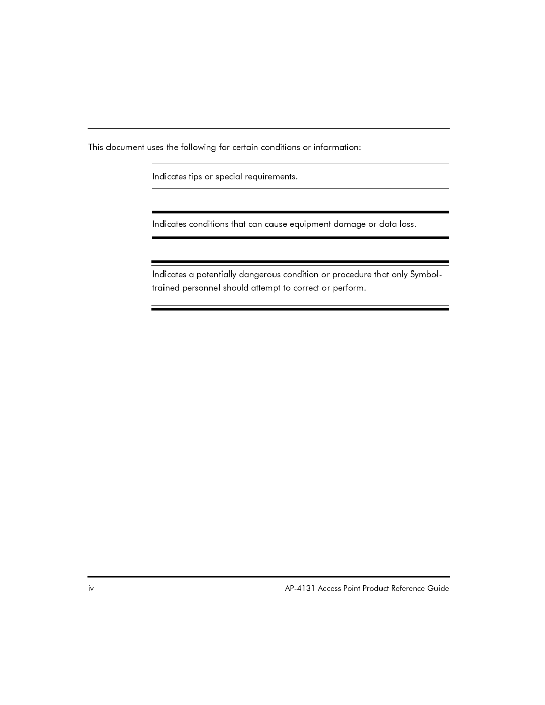 Symbol Technologies manual AP-4131 Access Point Product Reference Guide 