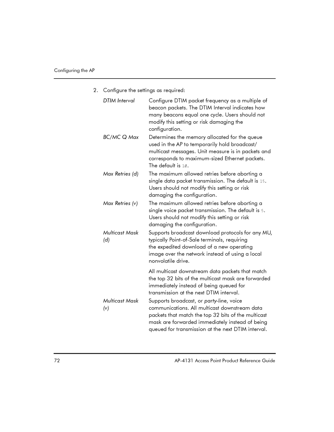 Symbol Technologies AP-4131 manual Configuring the AP 