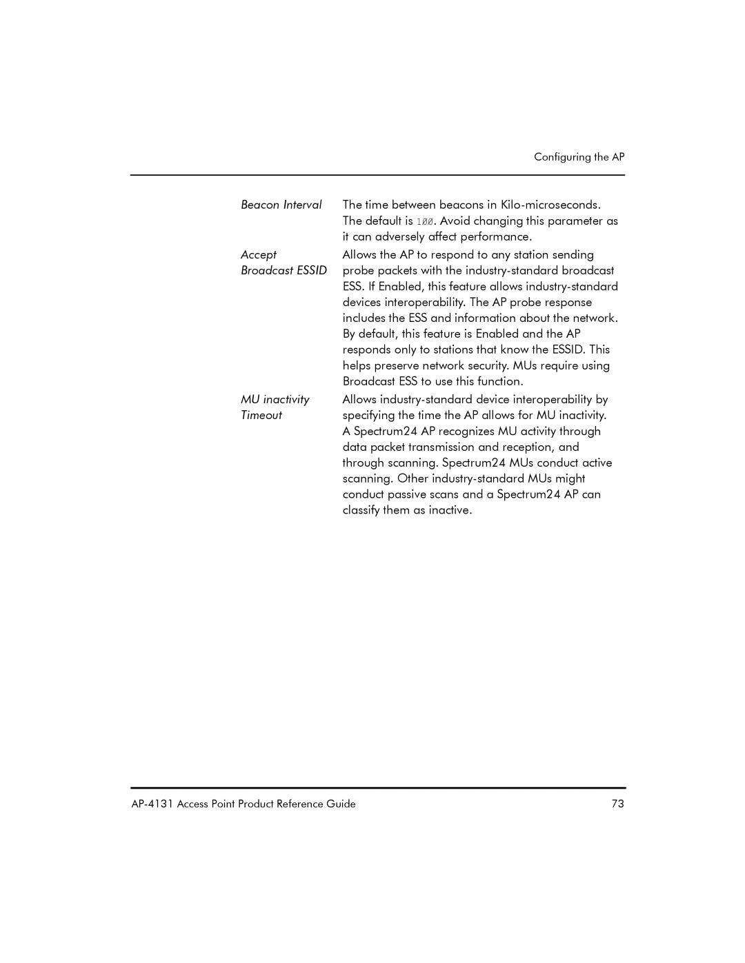 Symbol Technologies AP-4131 manual Configuring the AP 