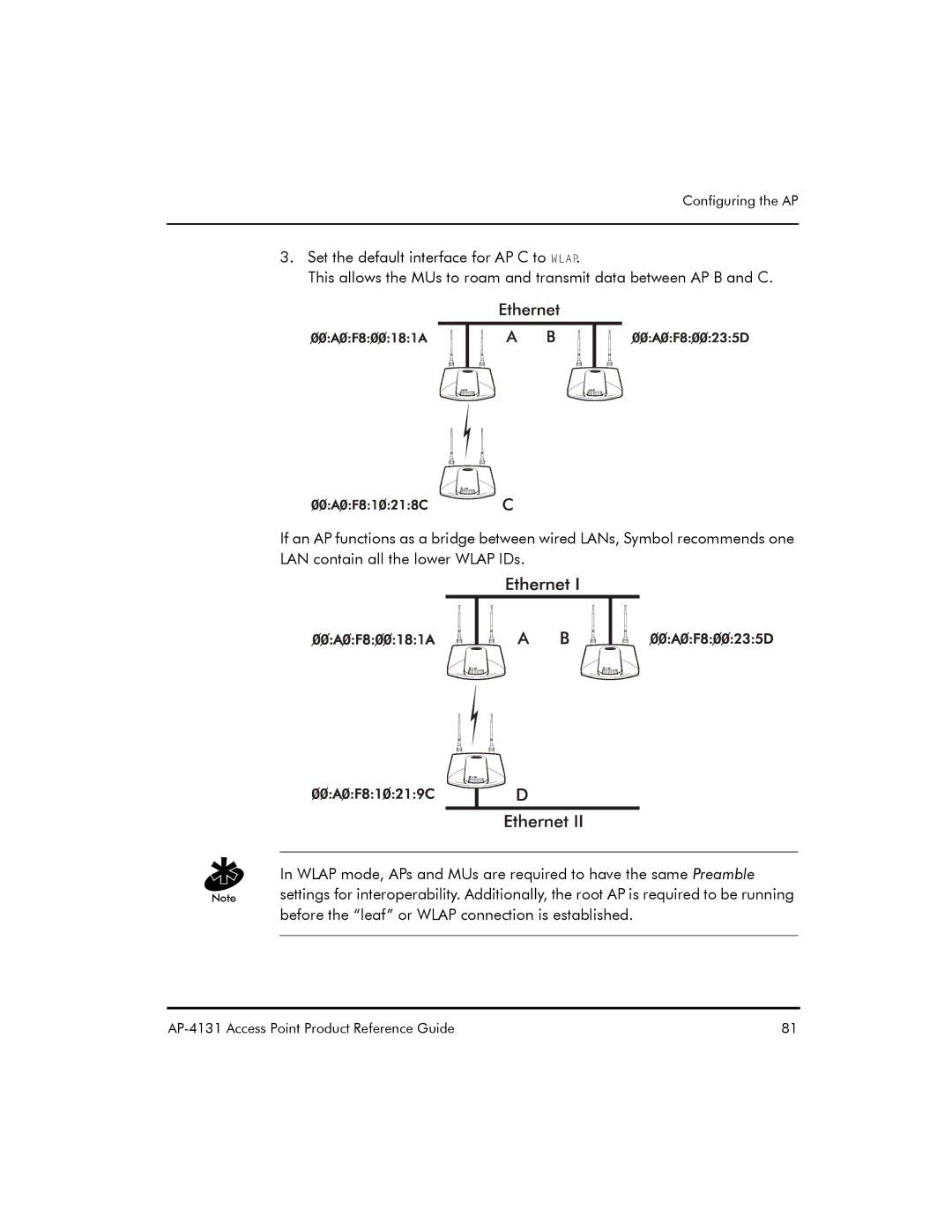 Symbol Technologies AP-4131 manual Configuring the AP 