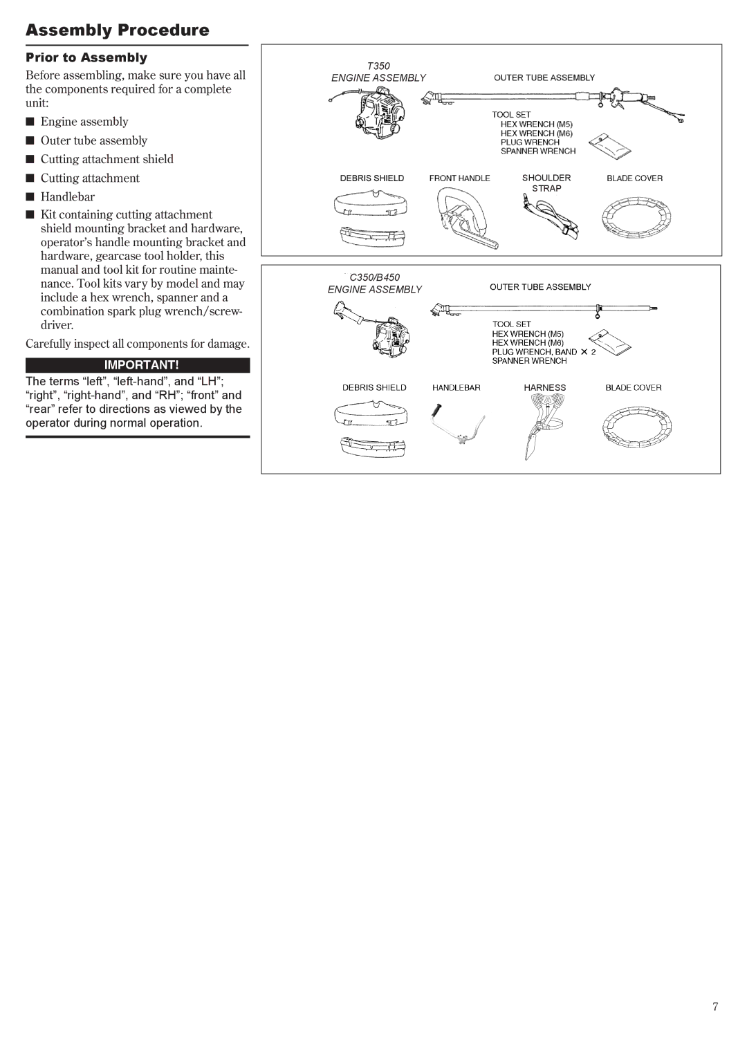 Symbol Technologies T350, B450, C350 manual Assembly Procedure, Prior to Assembly 