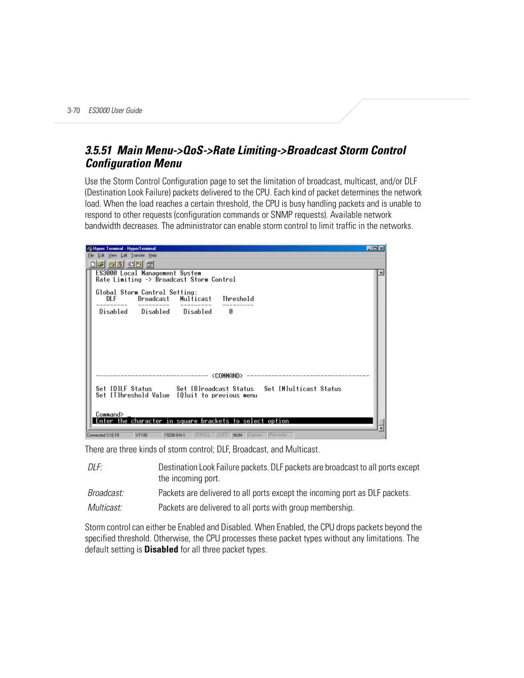 Symbol Technologies ES3000 manual Incoming port, Broadcast 