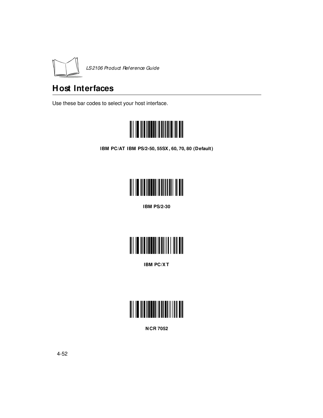 Symbol Technologies LS 2106 manual Host Interfaces 