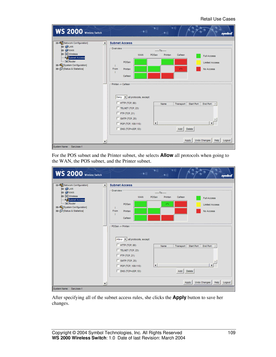 Symbol Technologies WS 2000 manual Retail Use Cases 