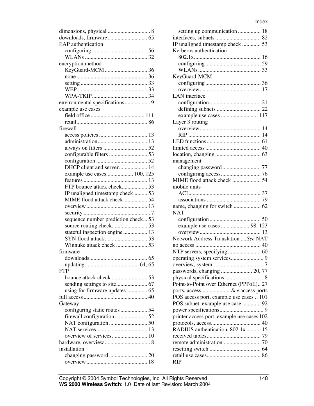 Symbol Technologies WS 2000 manual Ftp 