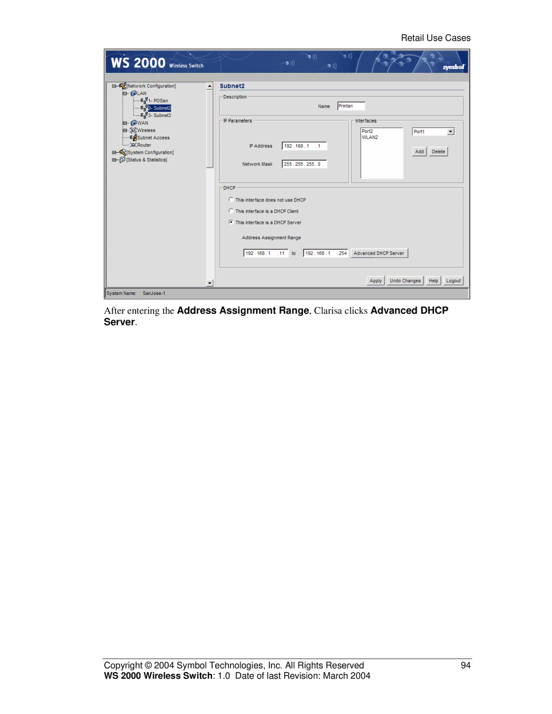 Symbol Technologies WS 2000 manual Retail Use Cases 