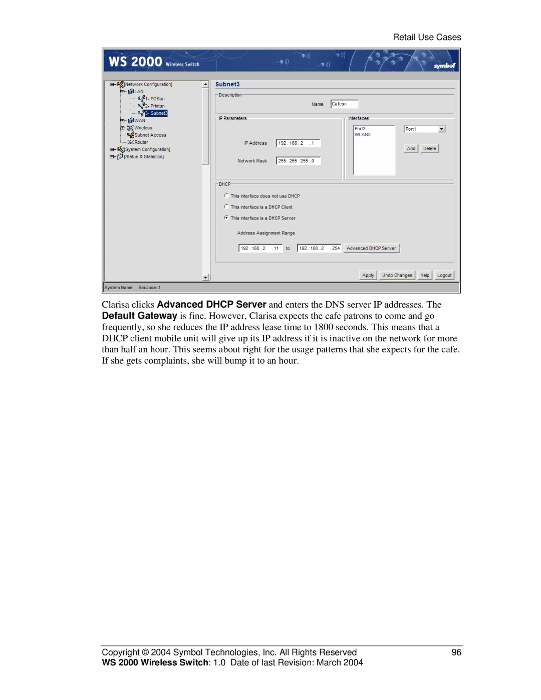 Symbol Technologies WS 2000 manual Retail Use Cases 