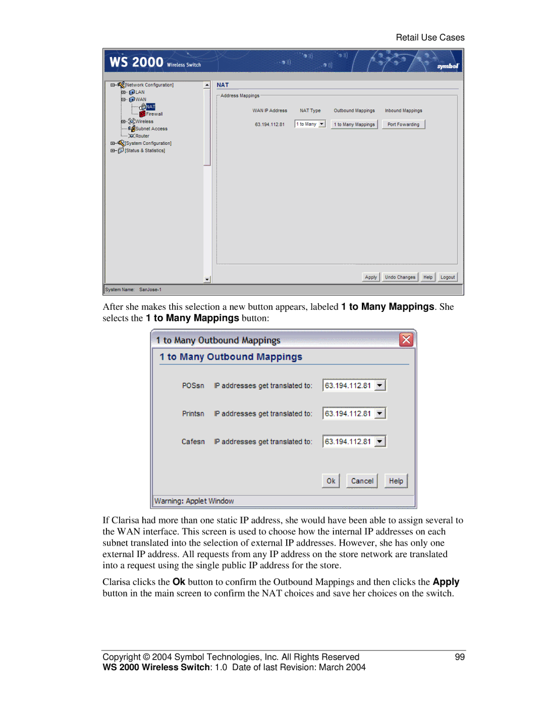 Symbol Technologies WS 2000 manual Retail Use Cases 