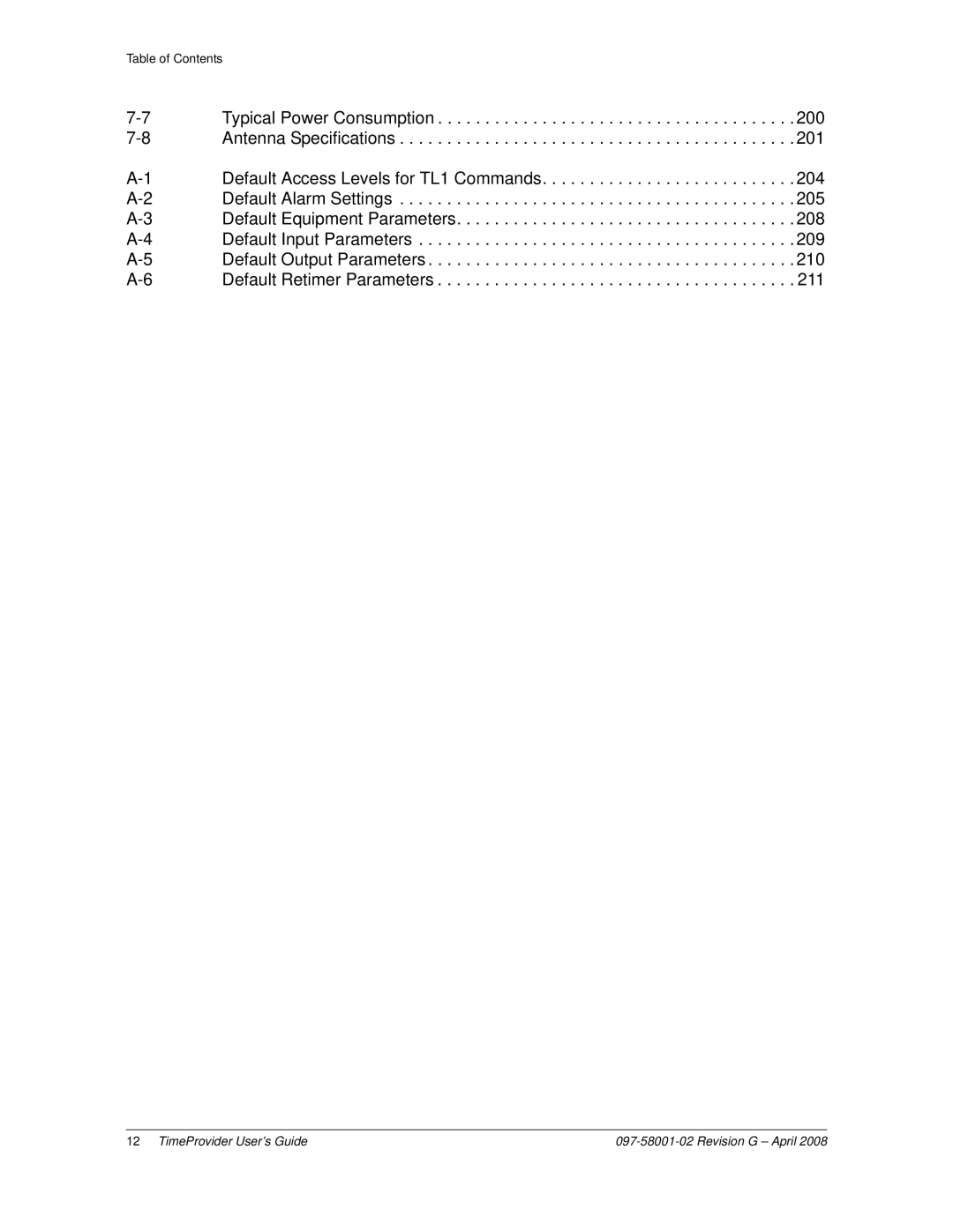 Symmetricom 1100, 1000 manual TimeProvider User’s Guide 