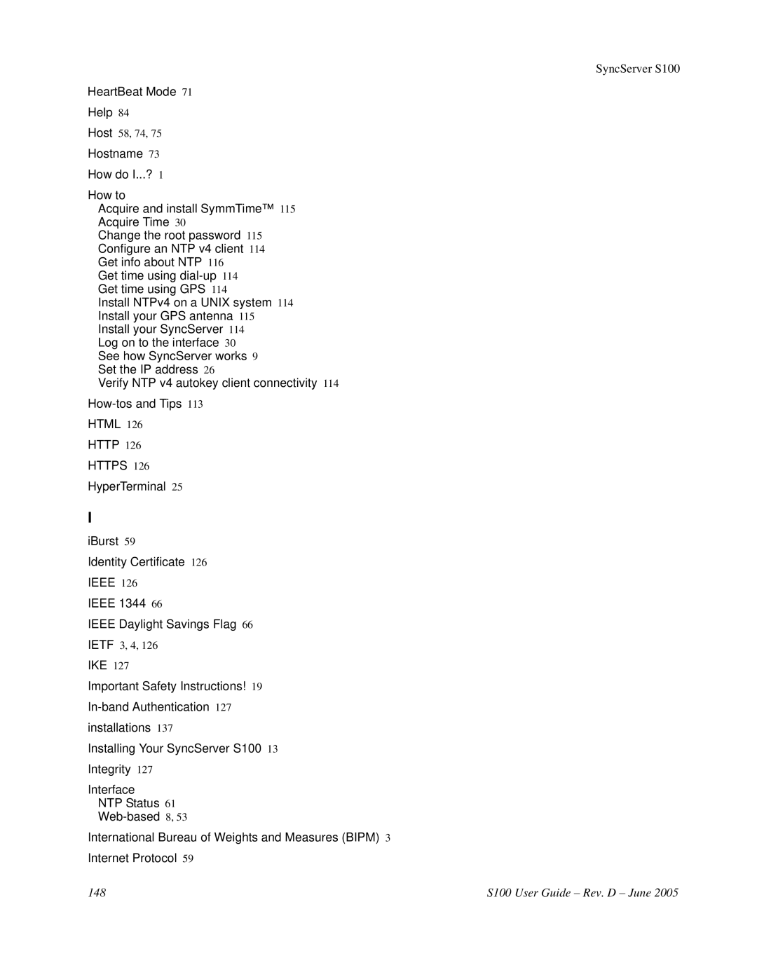 Symmetricom S100 manual Https 