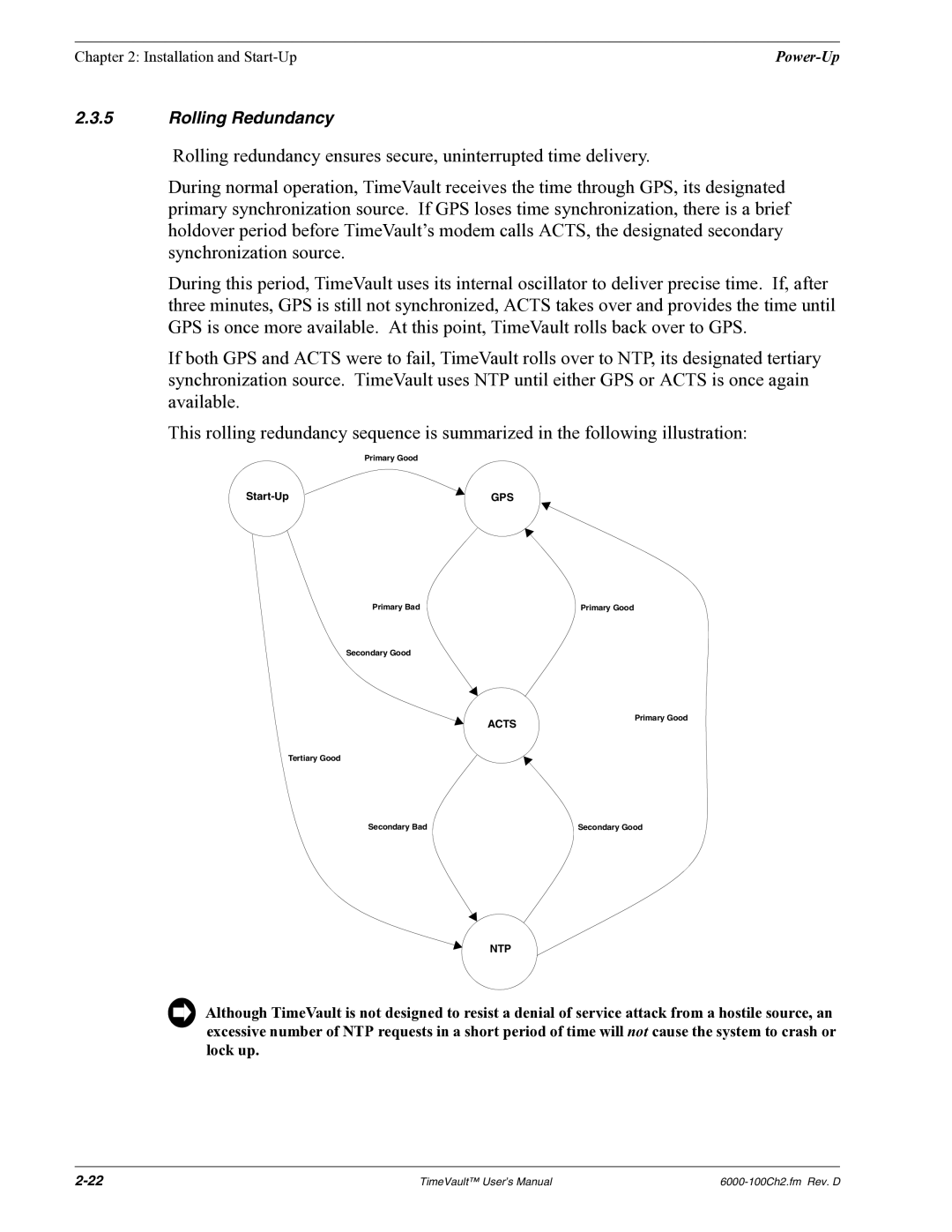 Symmetricom Time Server user manual Rolling Redundancy 