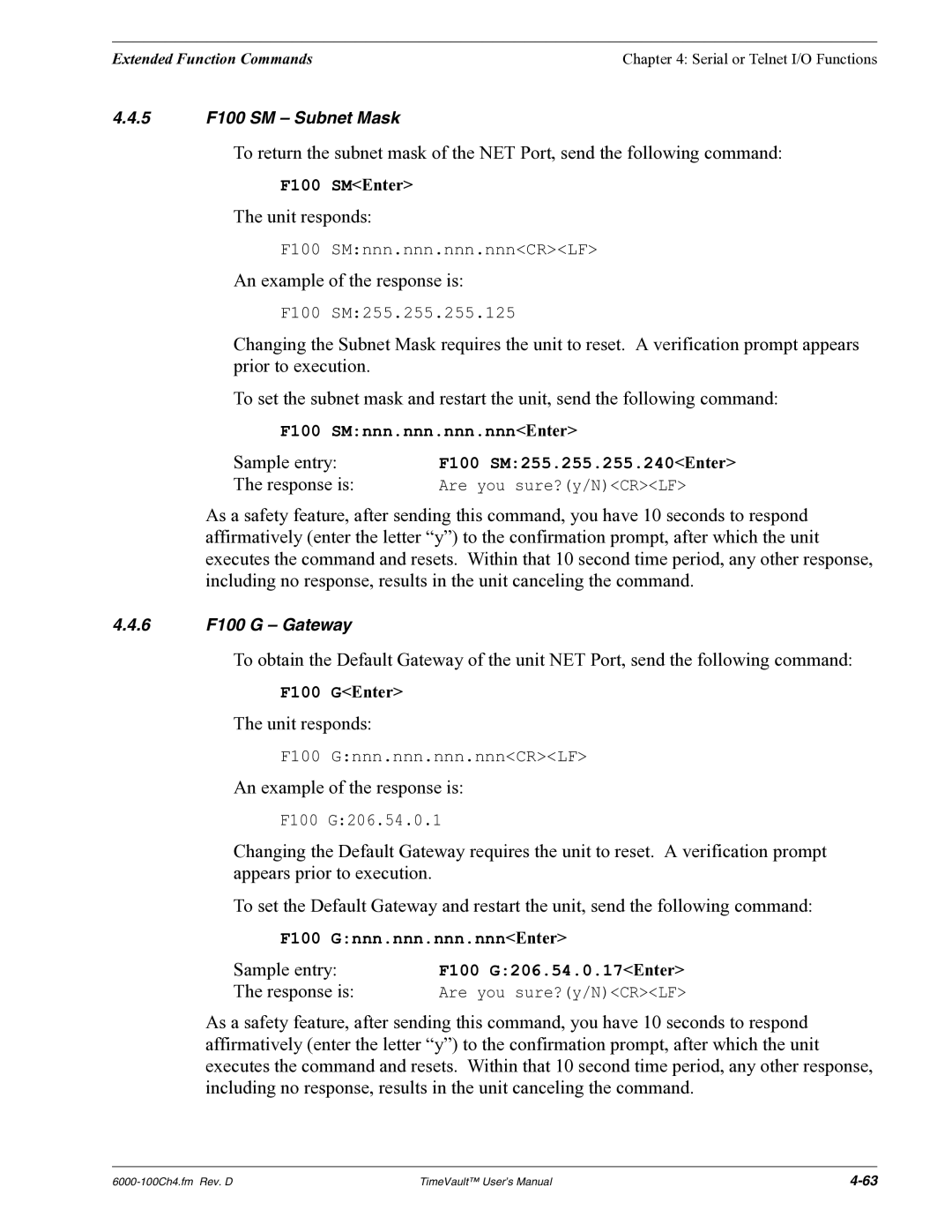 Symmetricom Time Server user manual F100 GEnter 