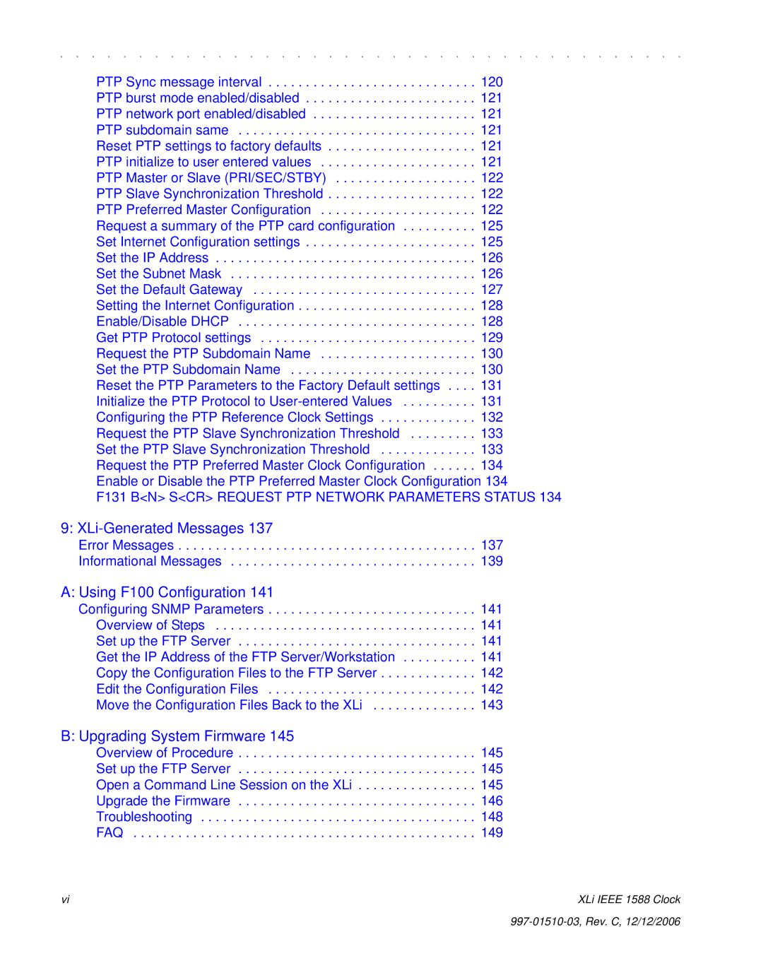 Symmetricom XLi IEEE 1588 manual XLi-Generated Messages 