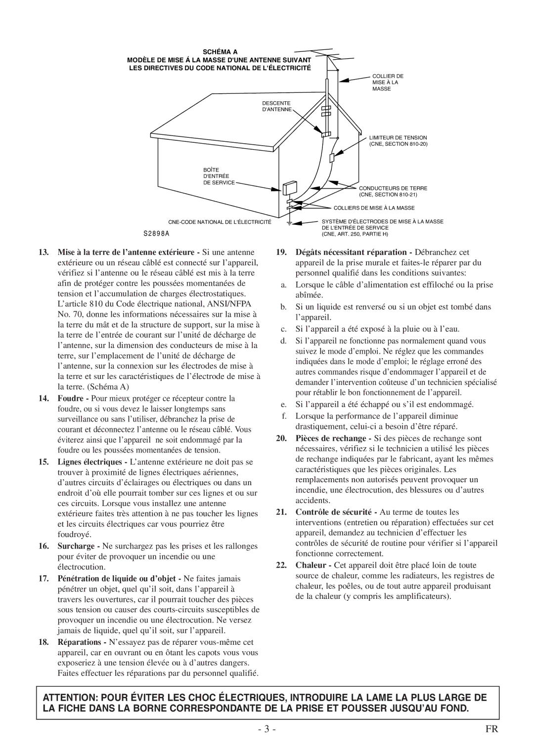 Symphonic CSC313E owner manual S2 8 9 8 a 