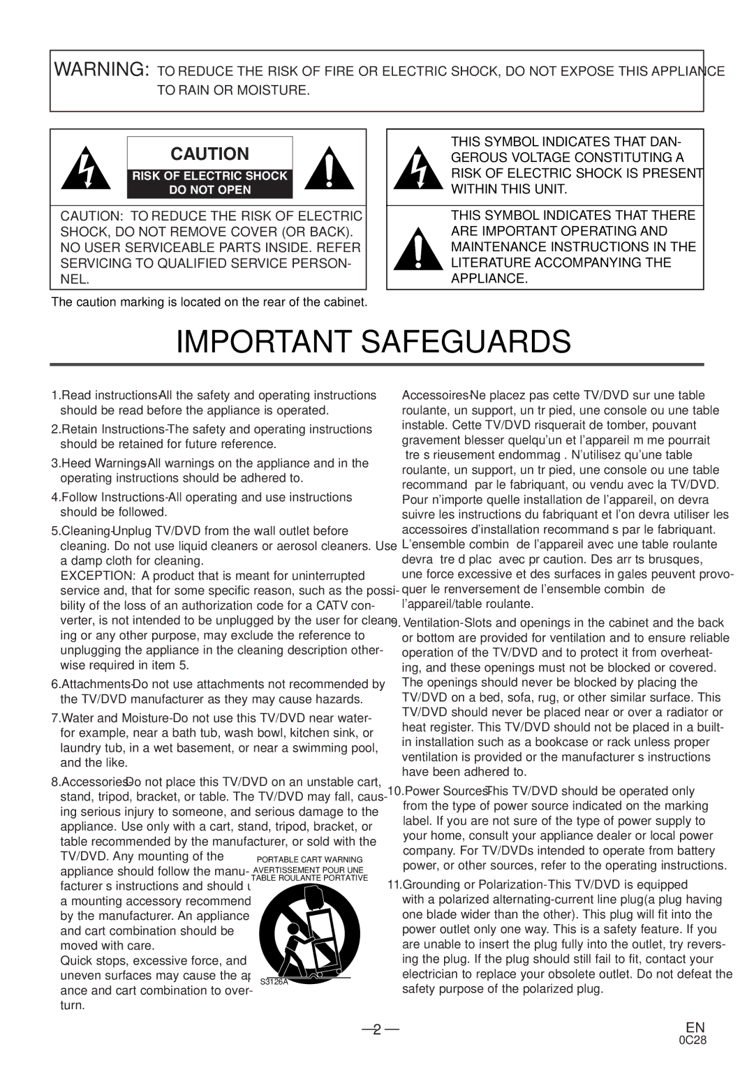 Symphonic MSD513E owner manual Important Safeguards 