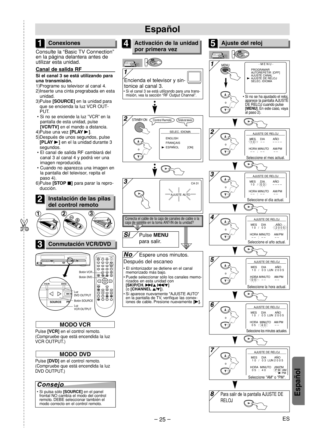 Symphonic RSMWD2205 owner manual Español, Consejo 