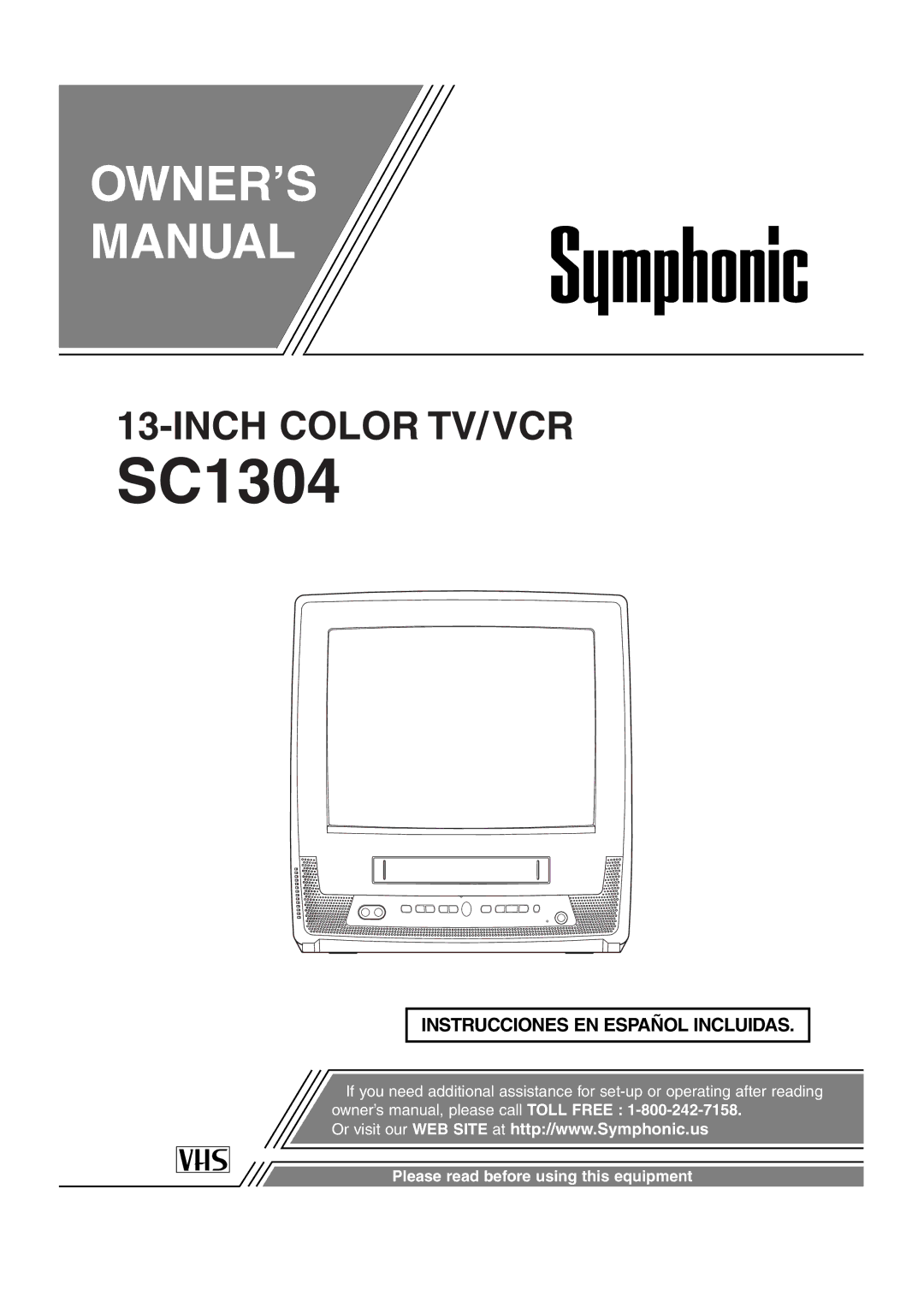 Symphonic SC1304 owner manual 