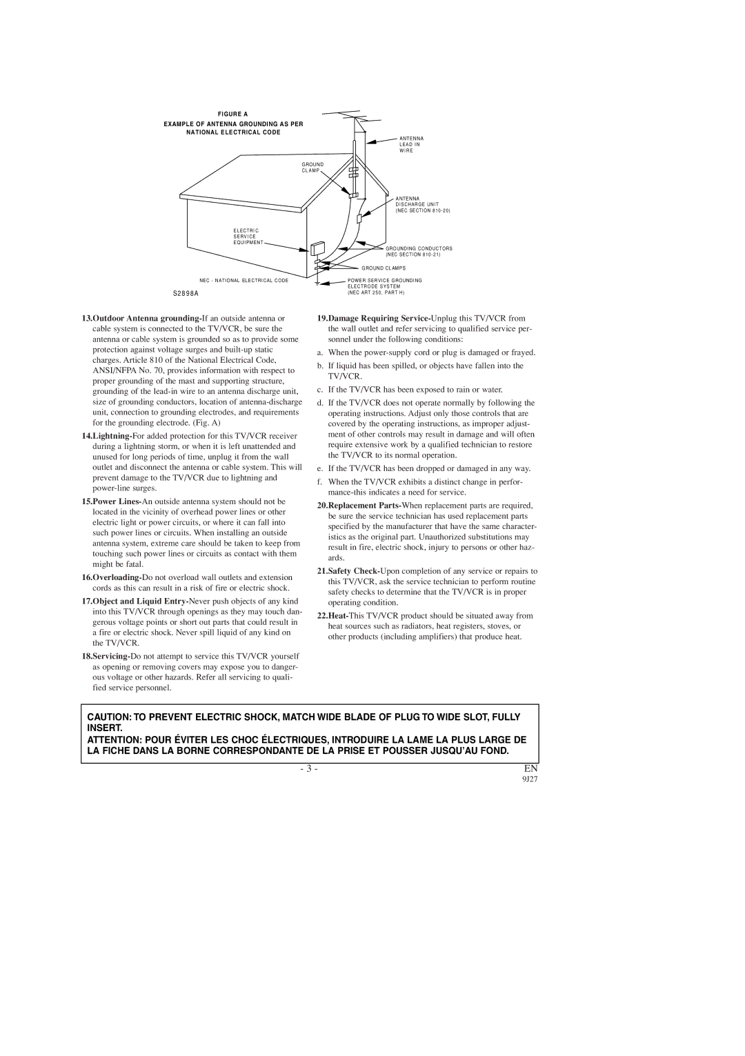 Symphonic SC309D owner manual S2 8 9 8 a 