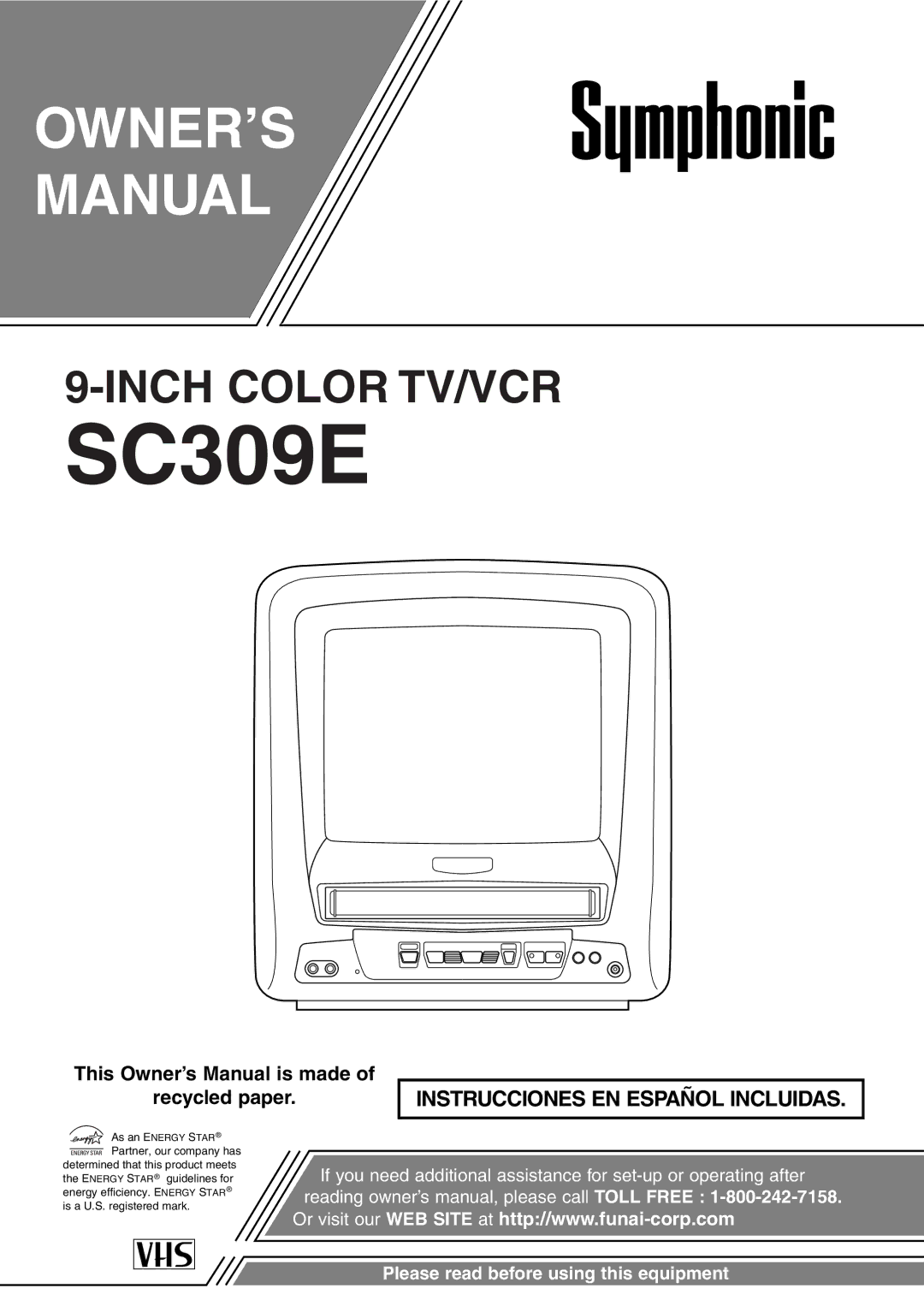 Symphonic SC309E owner manual 