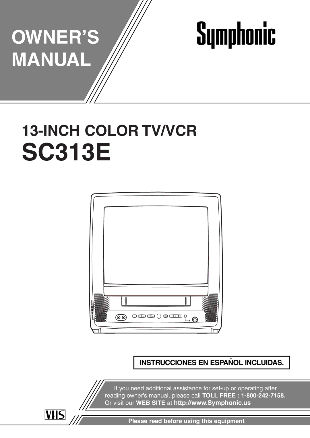 Symphonic SC313E owner manual 