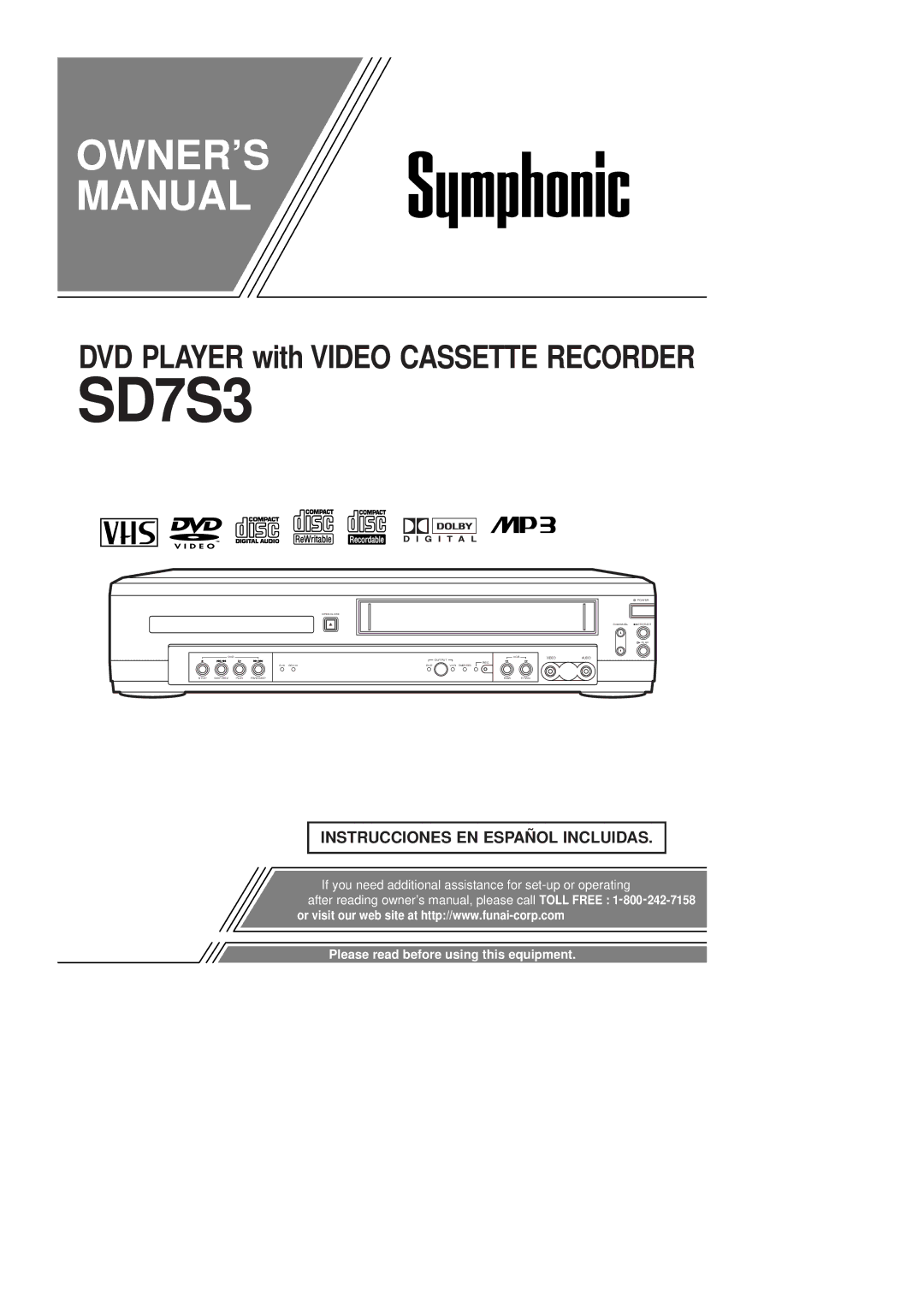 Symphonic SD7S3 owner manual 