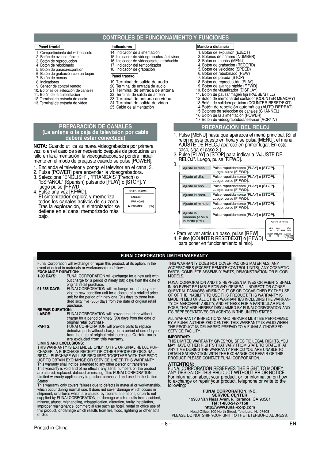 Symphonic SL220D owner manual Para poner en funcionamiento el reloj, Para volver atrás un paso, pulse REW 