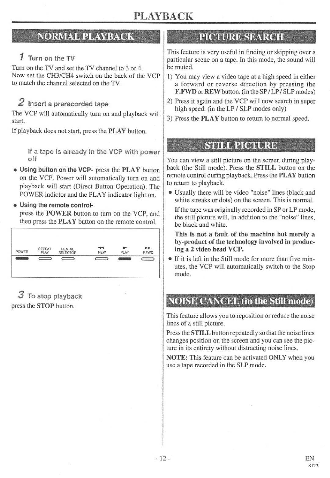 Symphonic SP1910, F1810M manual 