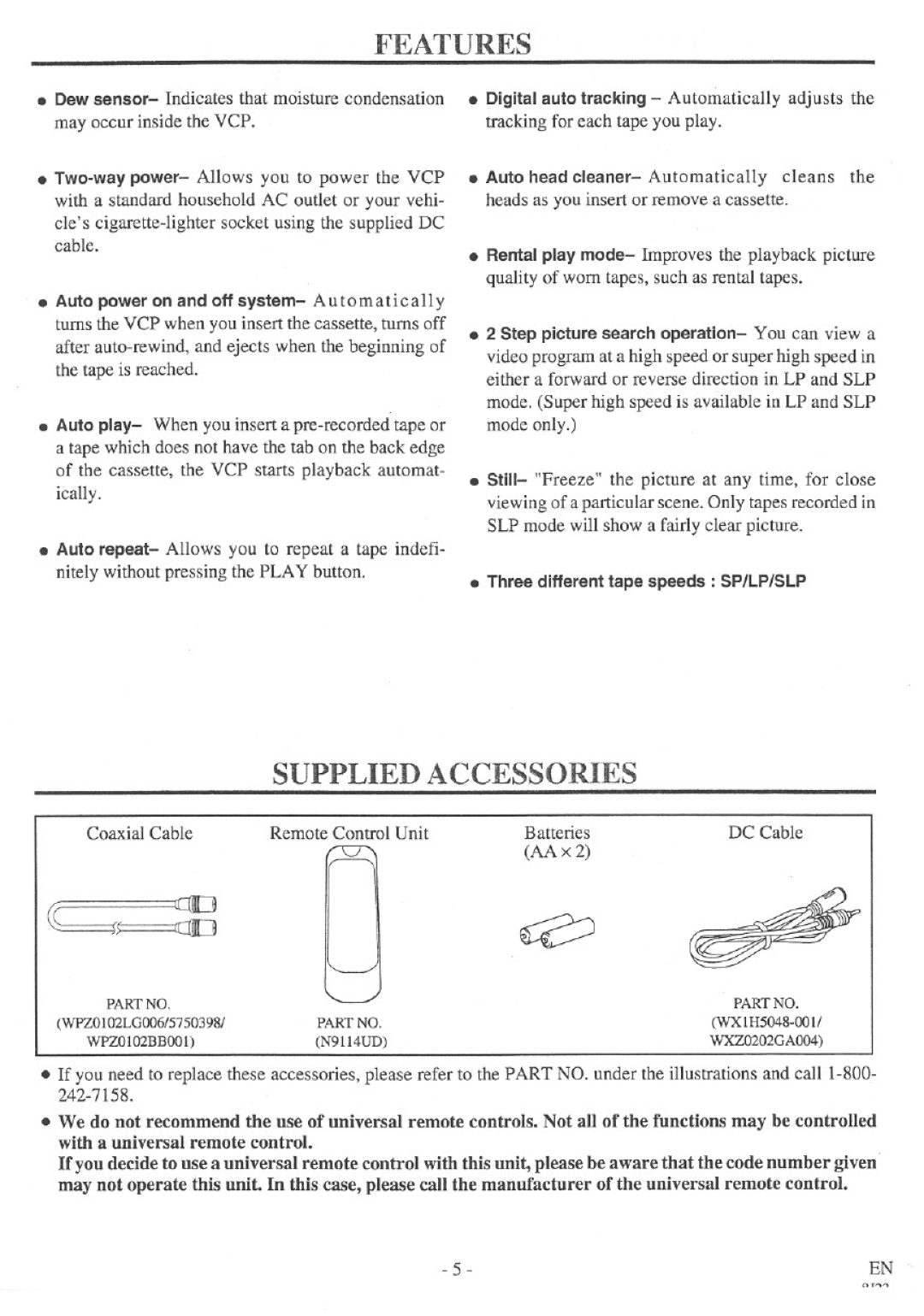 Symphonic F1810M, SP1910 manual 