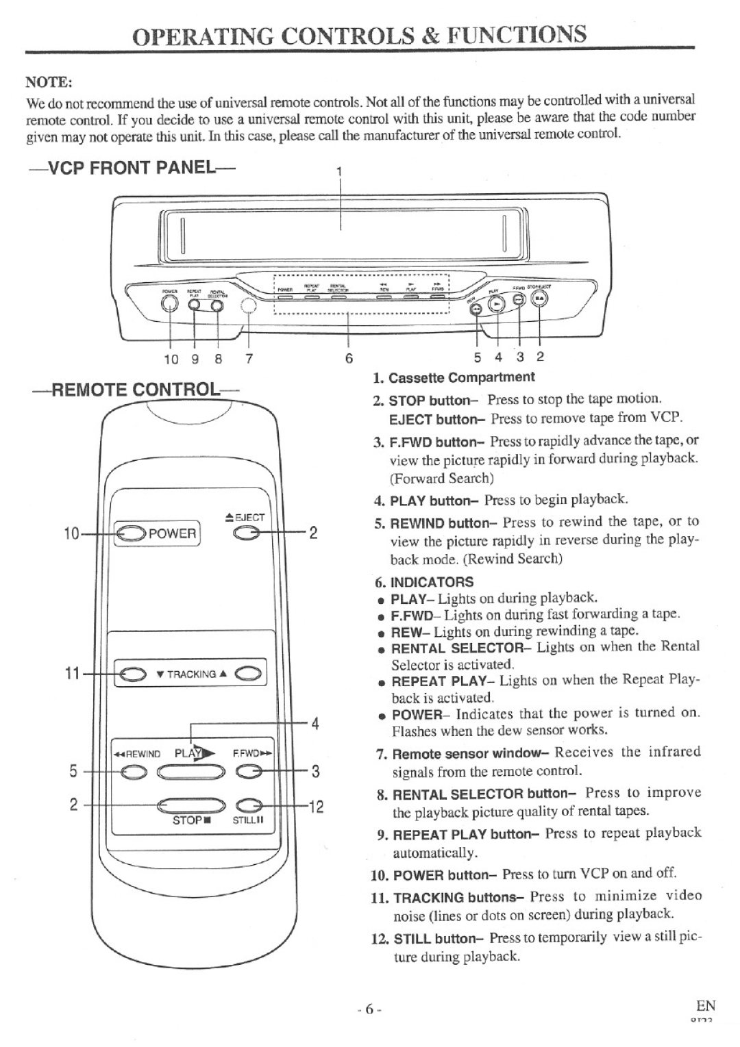 Symphonic SP1910, F1810M manual 