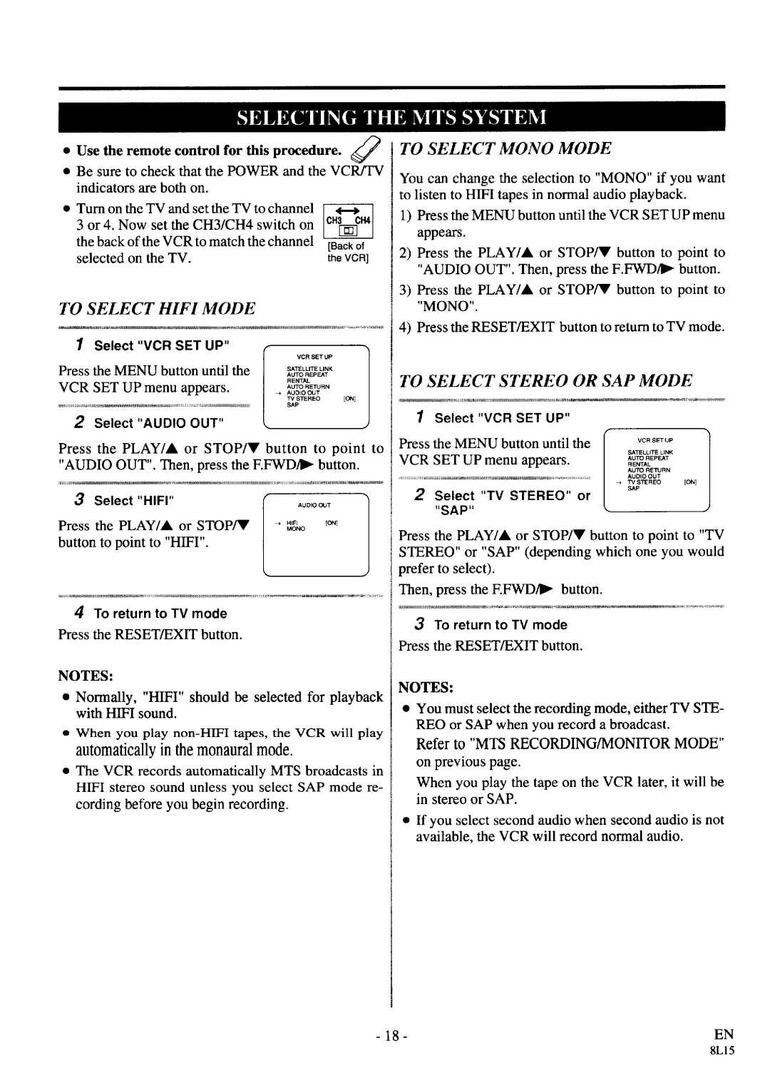 Symphonic VR-69WF manual 