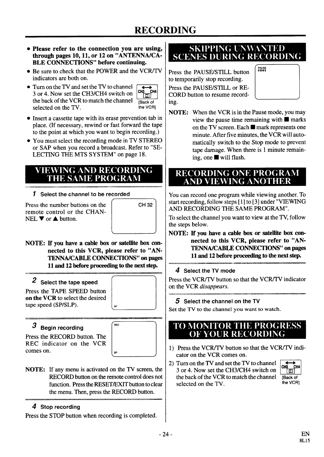 Symphonic VR-69WF manual 