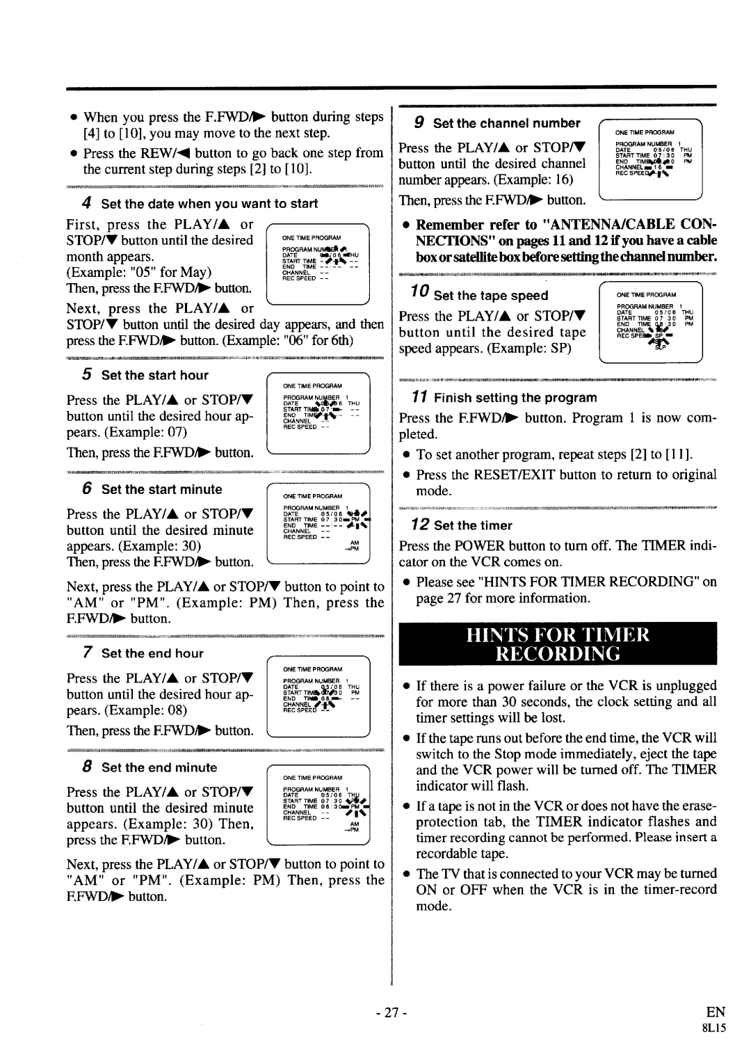 Symphonic VR-69WF manual 